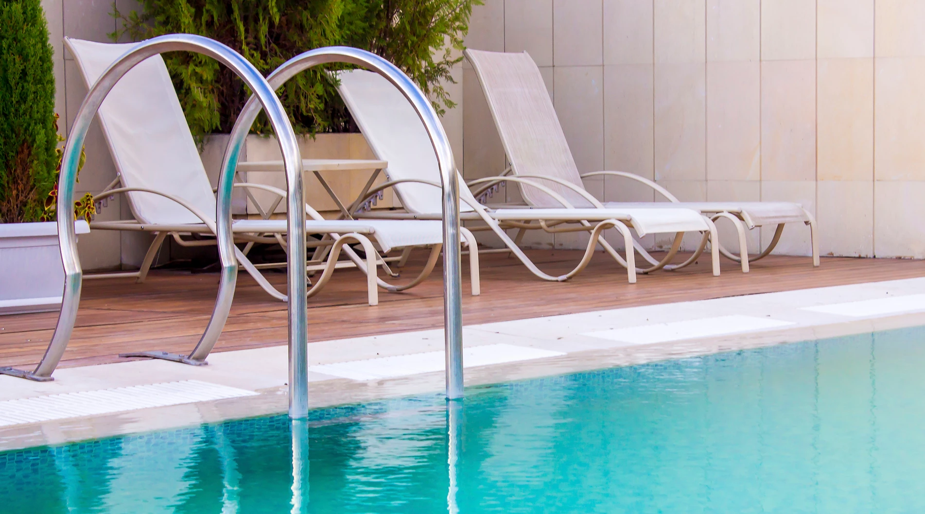 chairs by pool